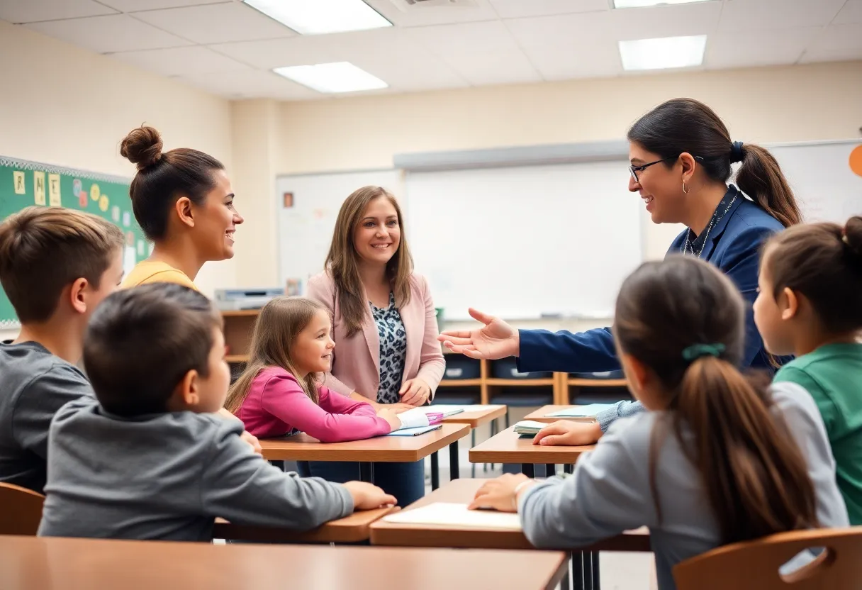 A positive classroom interaction between teachers and students