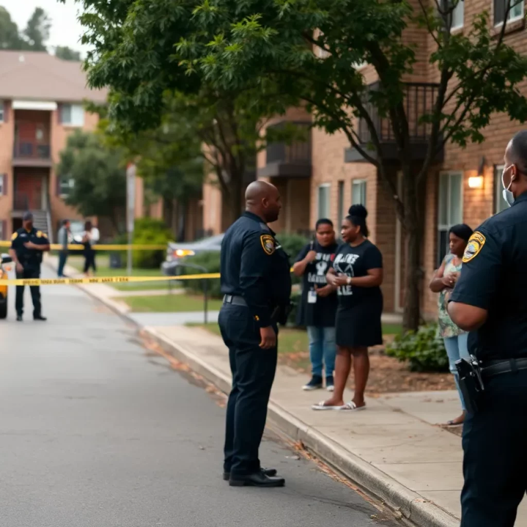 Police at the scene of a shooting in Atlanta