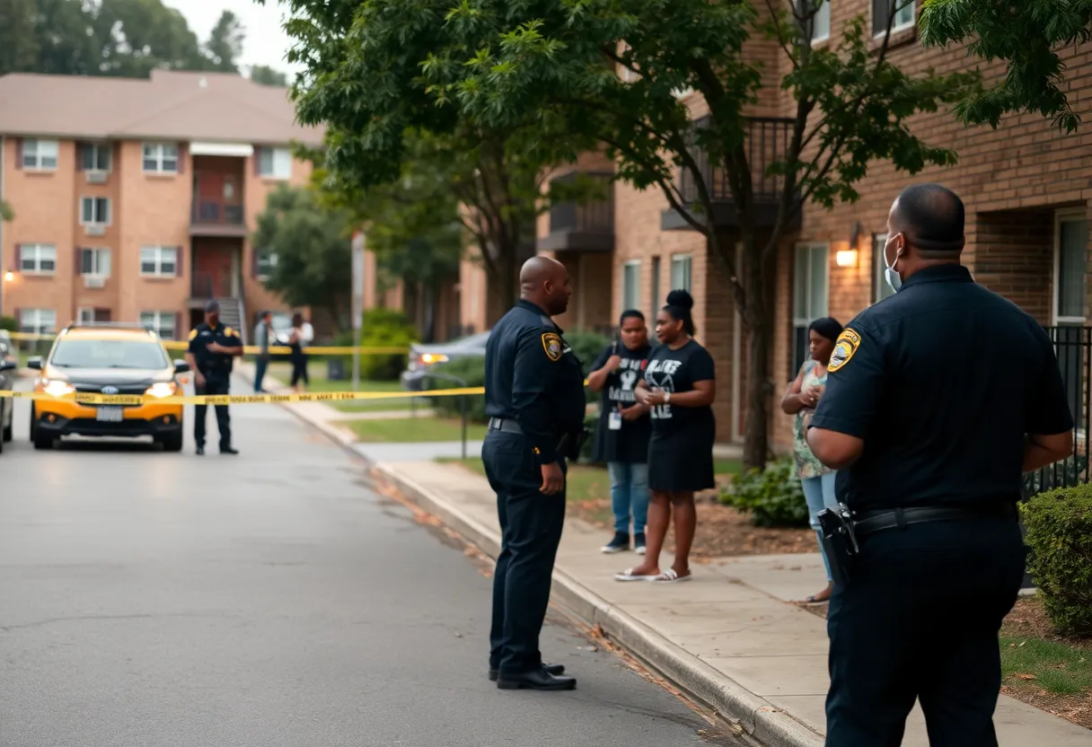 Police at the scene of a shooting in Atlanta