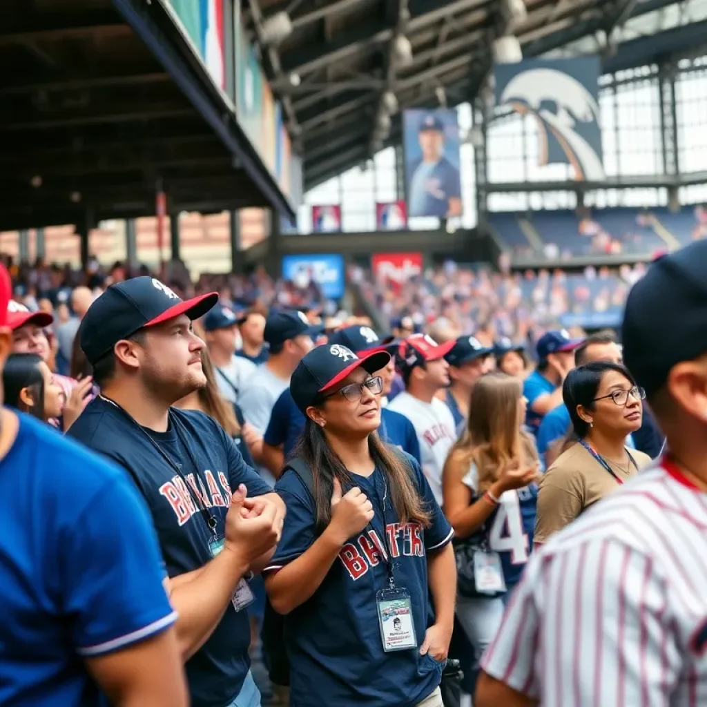 Fans enjoying the MLB Draft events in Atlanta