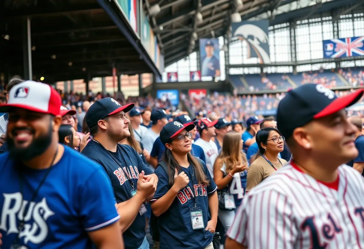 Fans enjoying the MLB Draft events in Atlanta
