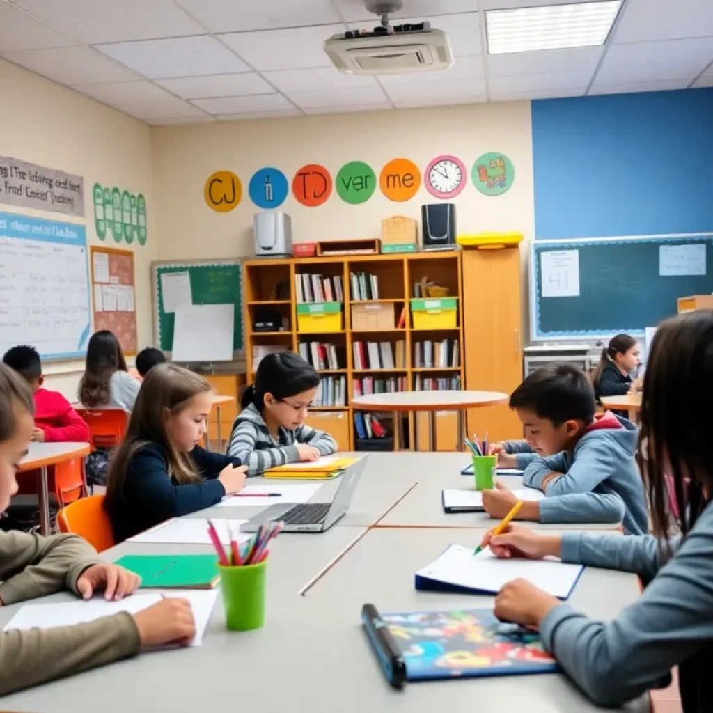 Classroom setting in Atlanta Public Schools with students learning