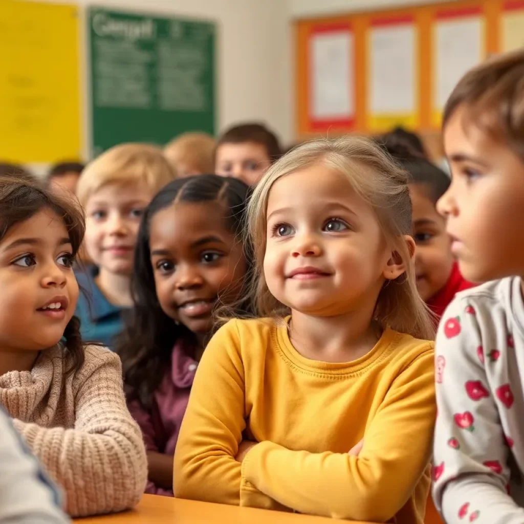 Diverse children engaging in learning in a secure school environment