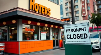 Hooters Closes Multiple Locations in Georgia Amid Bankruptcy