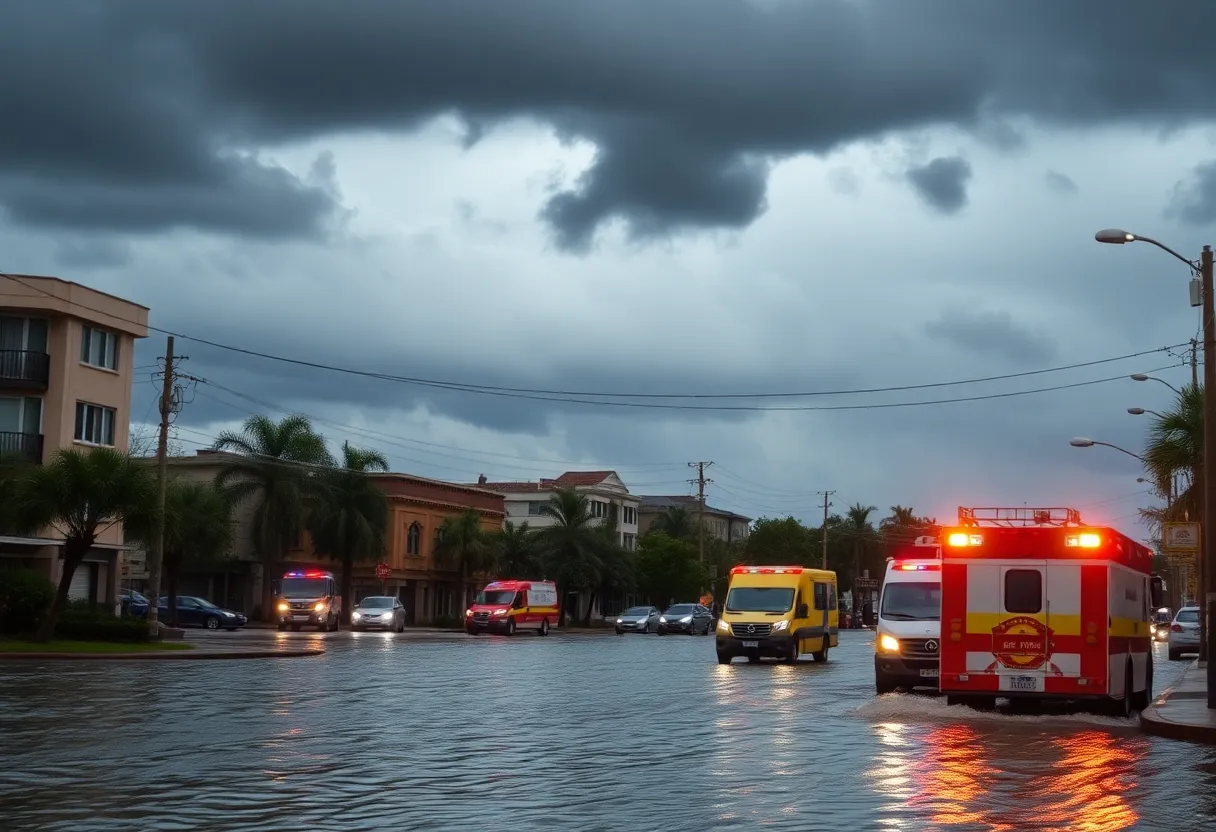 Severe flooding in urban northern Georgia due to thunderstorms