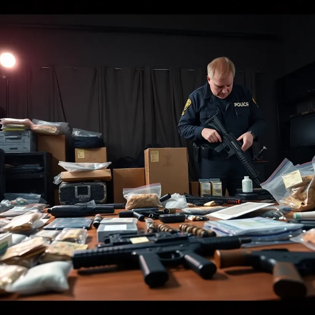 Law enforcement conducting a drug bust in Georgia