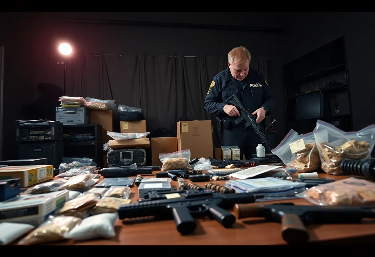 Law enforcement conducting a drug bust in Georgia