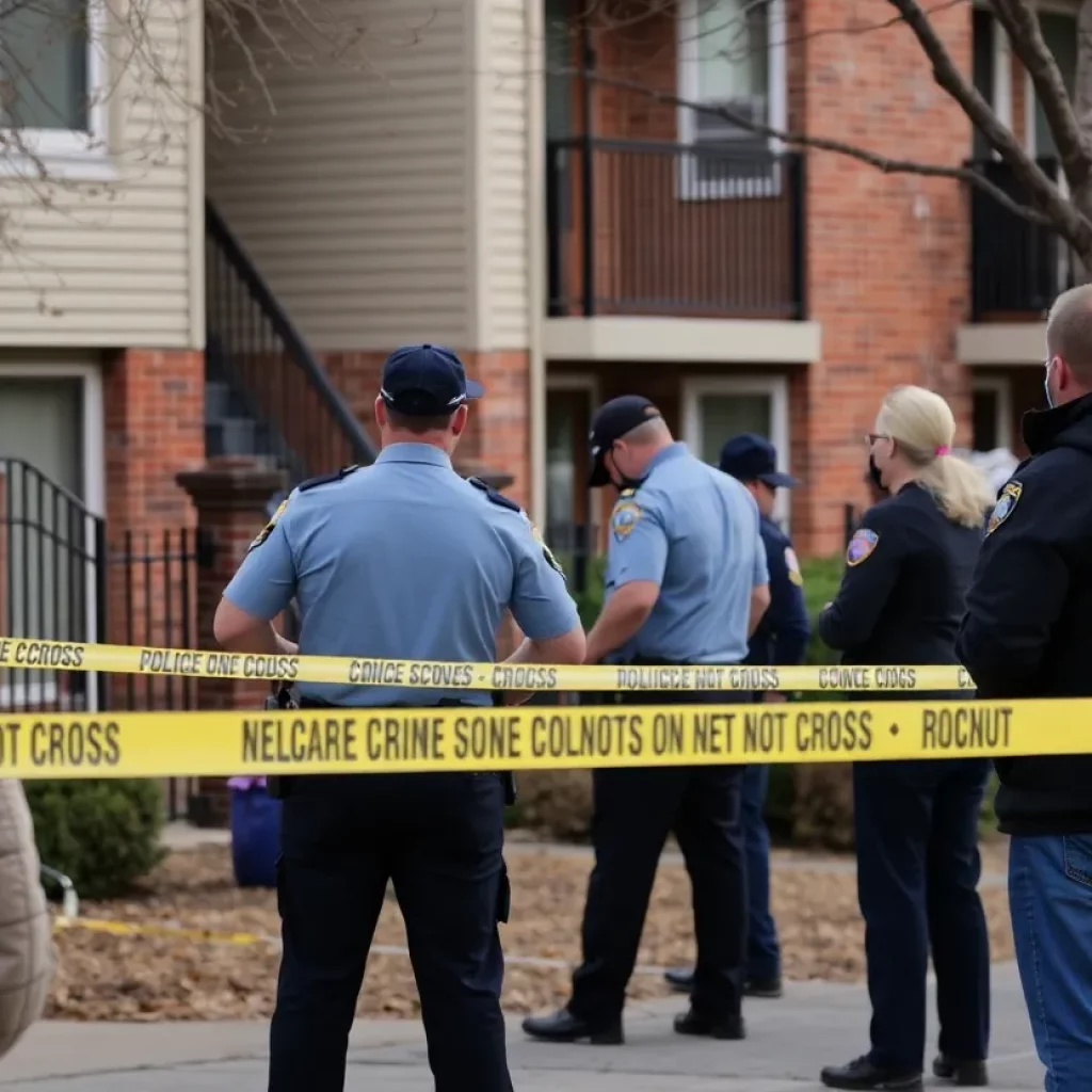 Police investigation scene in Atlanta apartment complex