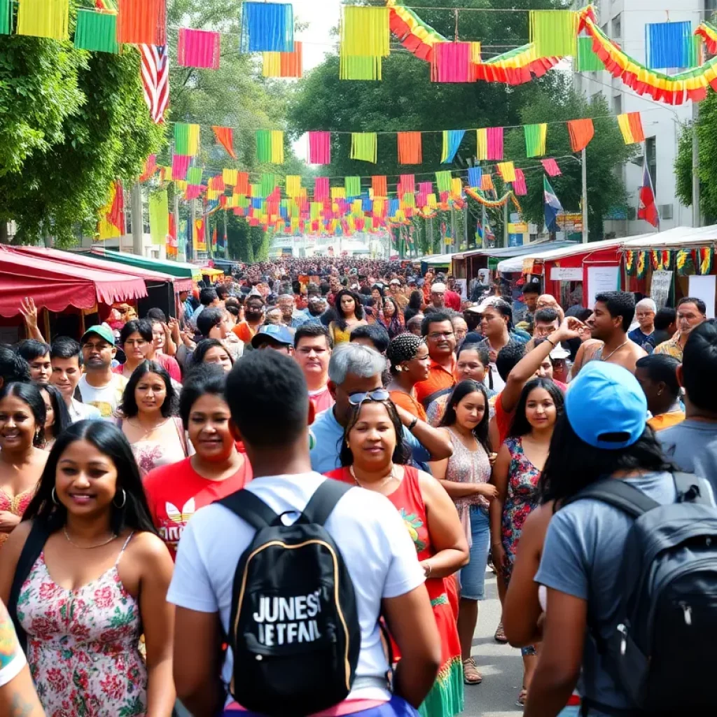 Crowd celebrating Juneteenth in Atlanta