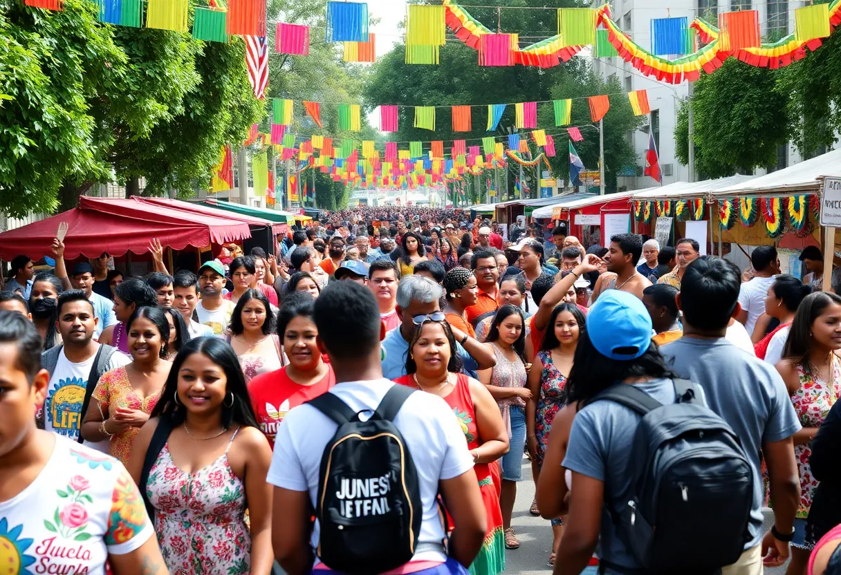 Crowd celebrating Juneteenth in Atlanta