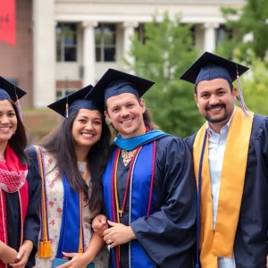 Family celebrating graduation at Georgia State University