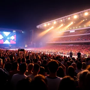 Metallica performing at a concert in Atlanta