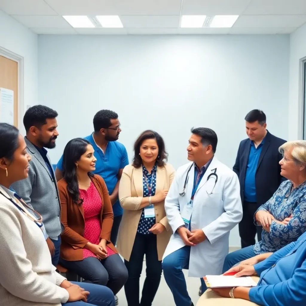Healthcare professionals discussing prostate cancer awareness