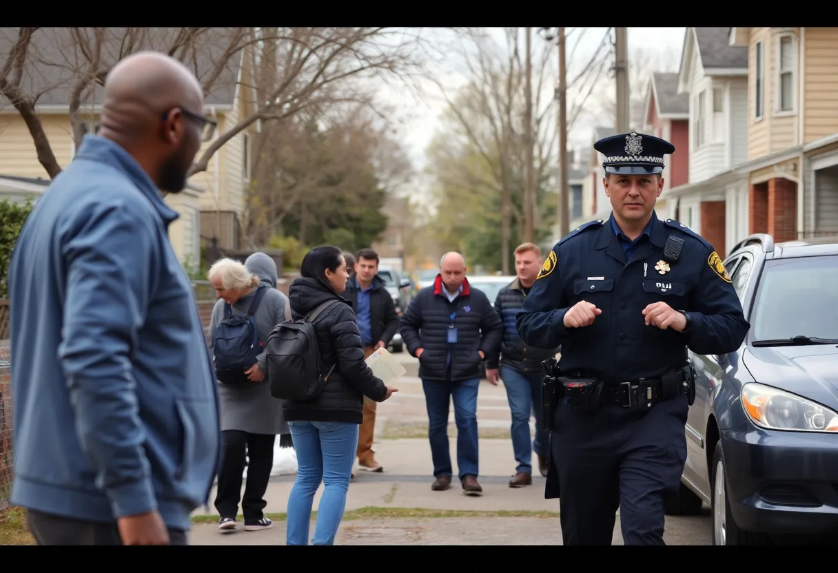 Community members assisting in the search for a missing elderly man
