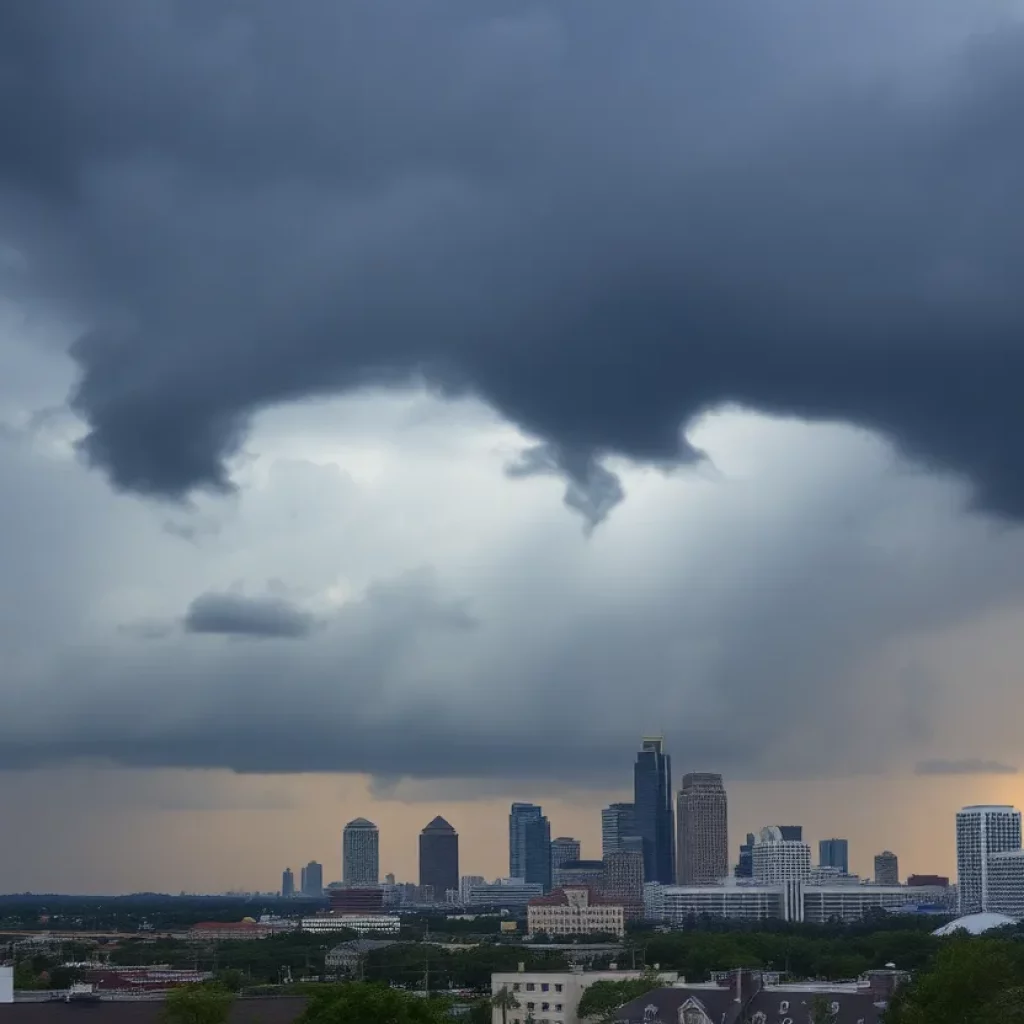 Stormy weather and tree damage in Atlanta