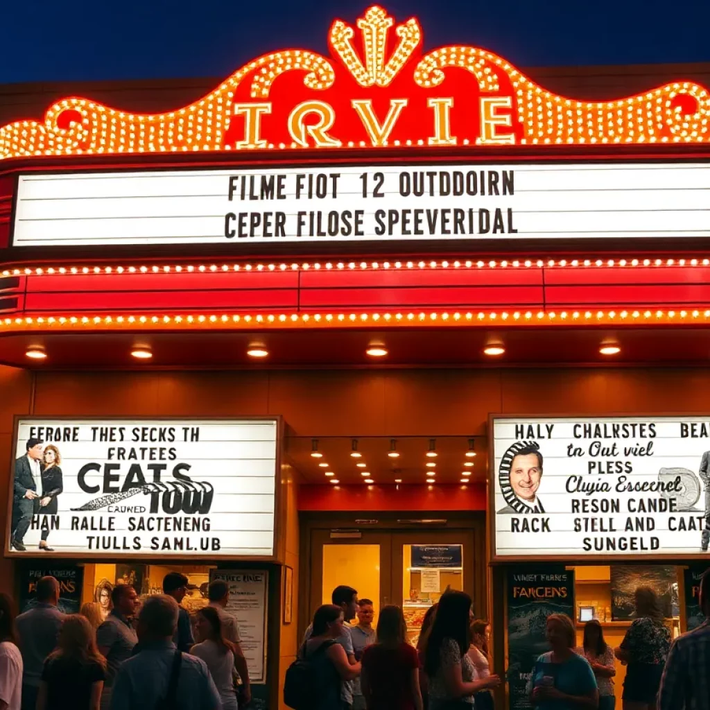 Crowd outside Tara Theatre for free movie screenings