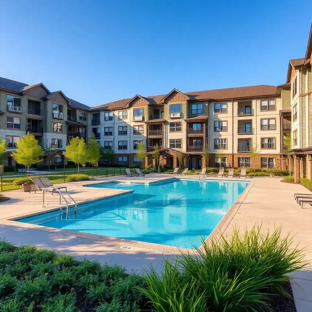 Exterior view of The Pullman luxury apartments in Union City