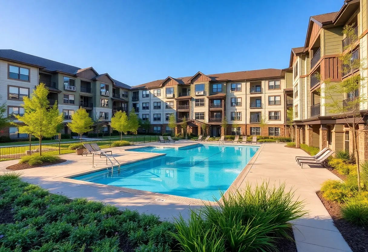 Exterior view of The Pullman luxury apartments in Union City