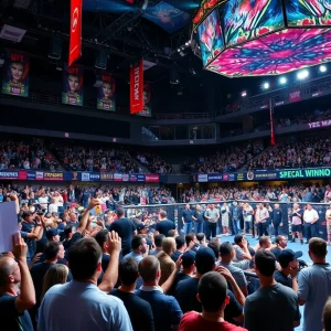 Fans excited for the UFC event at State Farm Arena in Atlanta