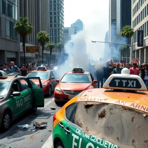 Waymo autonomous taxis vandalized during protests in Los Angeles