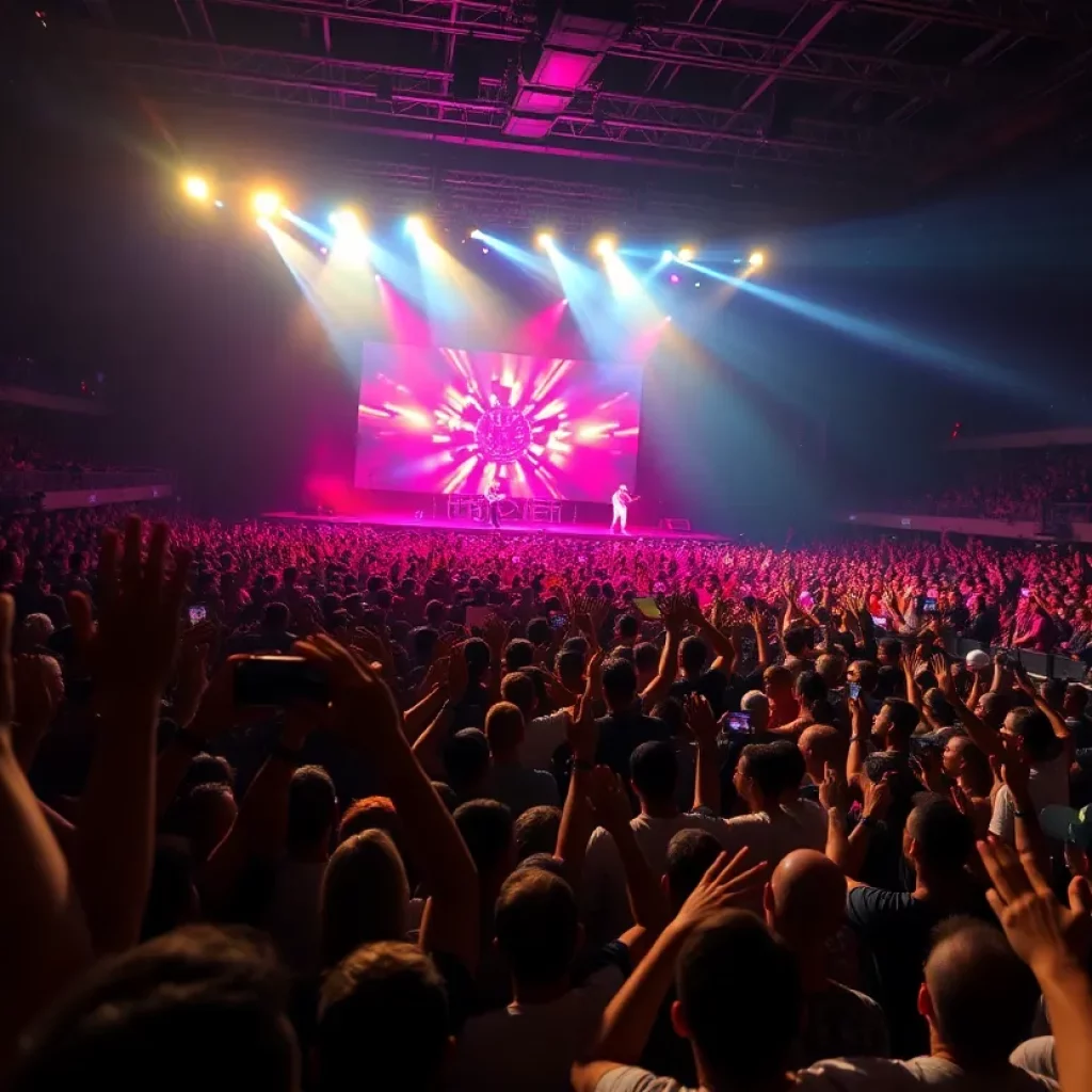 Concert audience at Wu-Tang Clan farewell concert in Atlanta