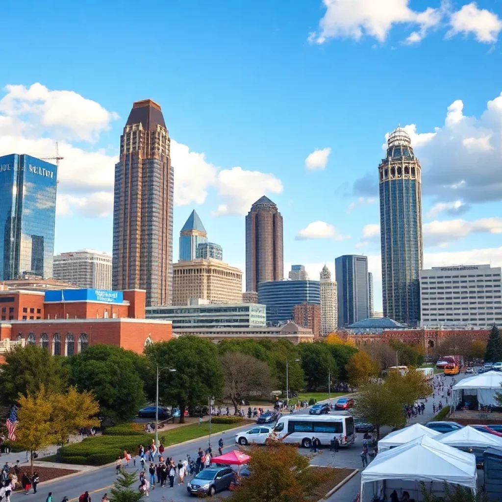 Scenic view of Atlanta with cultural landmarks and urban development