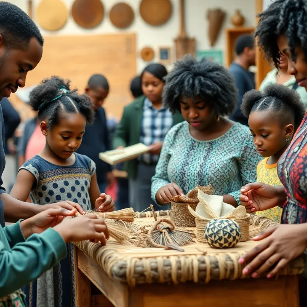 Families enjoying activities at Atlanta History Center's celebration event.