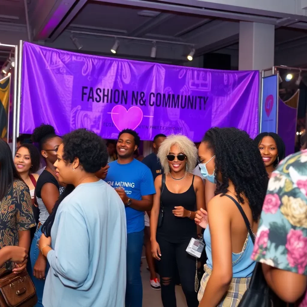 Crowd enjoying a pop-up event in Atlanta featuring the MLB All-Star Collection.