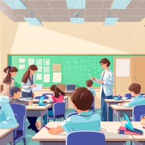 Students and teachers in an Atlanta Public School classroom