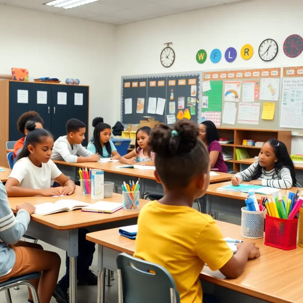 Students preparing for the new school year in Atlanta