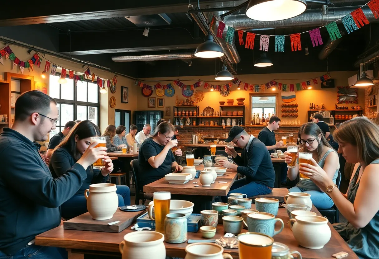 Engaging community events at BrewDog Atlanta including pottery workshops and a bar crawl