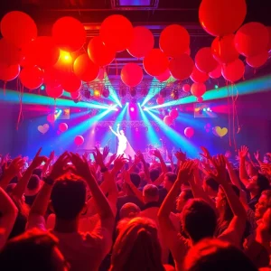 Fans celebrating DreTL's victory at a music venue