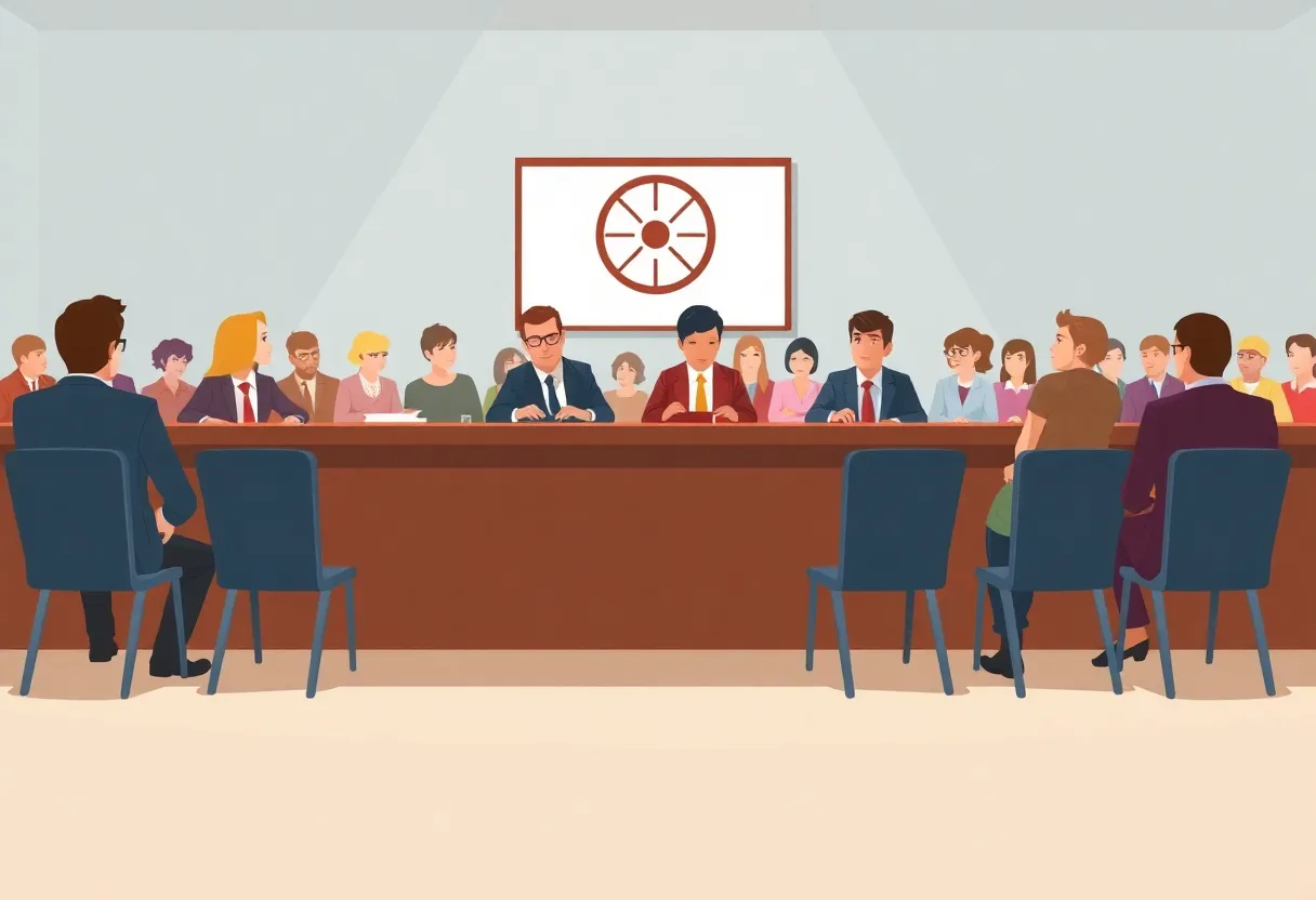 Cobb County School Board members during a meeting discussing policy changes.