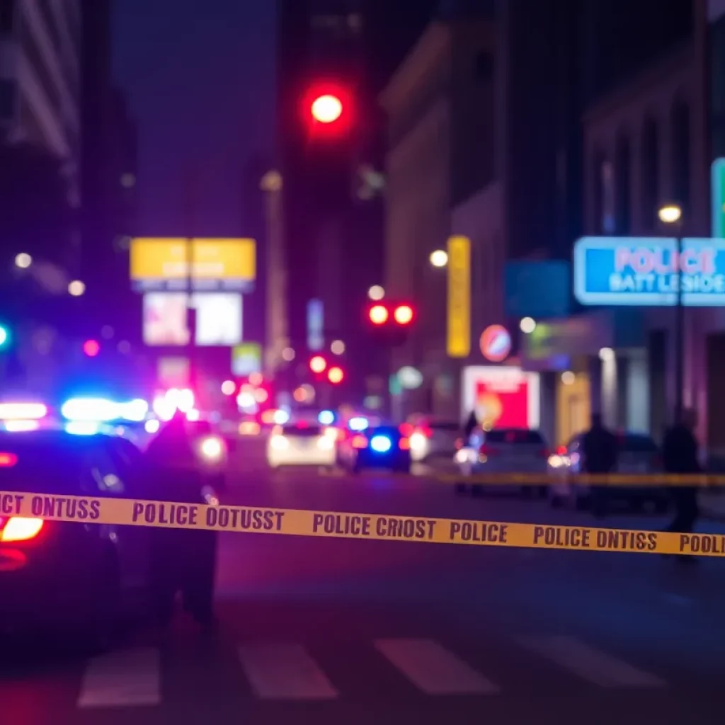 Police investigating a shooting scene in Downtown Atlanta