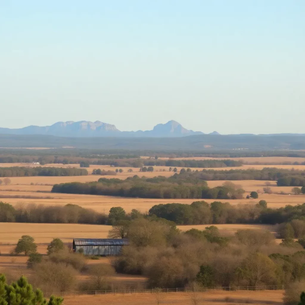 Scenic view of Edgefield County following the earthquake