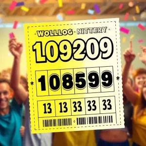 Illustration of lottery ticket celebration