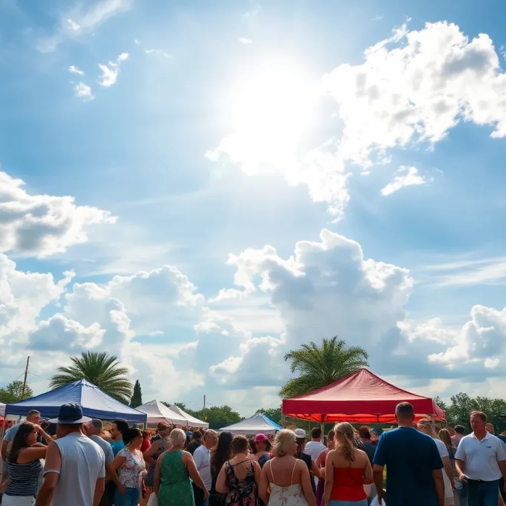 Summer events in Georgia featuring outdoor activities and crowds