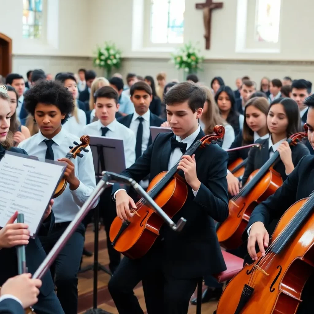 Young musicians performing classical music at a concert in Atlanta