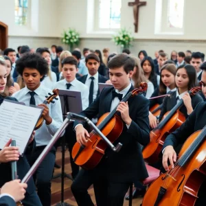 Young musicians performing classical music at a concert in Atlanta