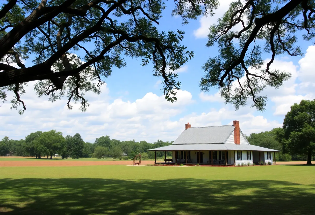 Historic farmhouse at Andalusia Farms, Milledgeville