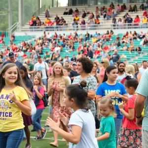 Families enjoying activities at Atlanta Public Schools Back-to-School Bash