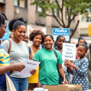Participants in the Atlanta Dream's debt forgiveness initiative event