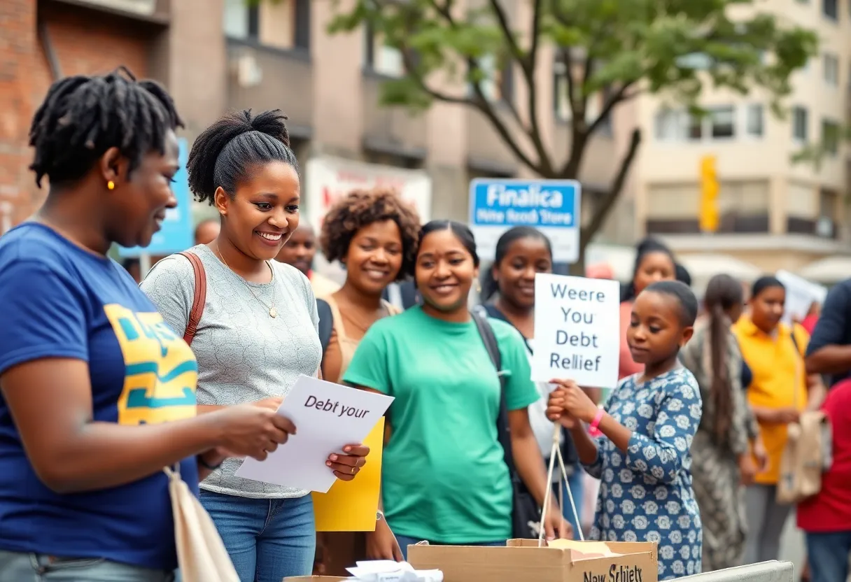 Participants in the Atlanta Dream's debt forgiveness initiative event