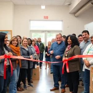 Ribbon-cutting ceremony for the new food center in Atlanta