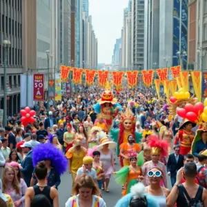 Colorful costumes at the Atlanta Labor Day weekend parade