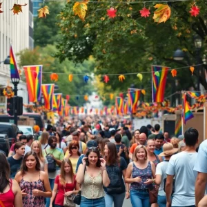 People celebrating at an Atlanta festival in October