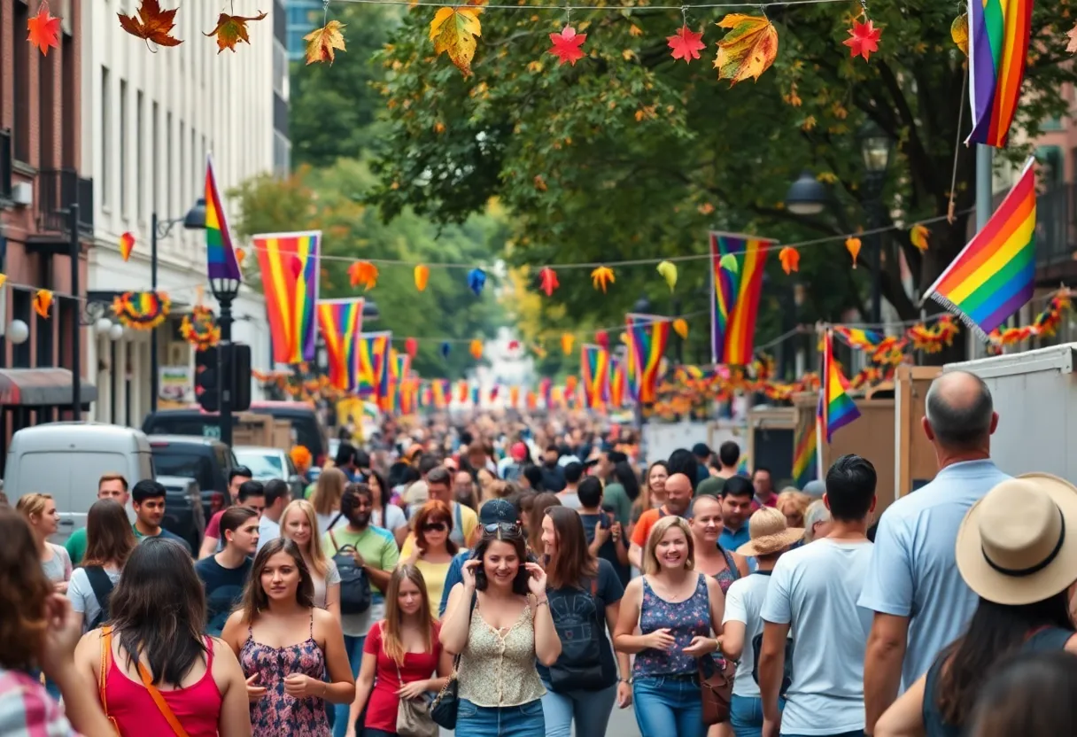 People celebrating at an Atlanta festival in October