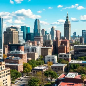 Urban landscape of Atlanta featuring real estate developments