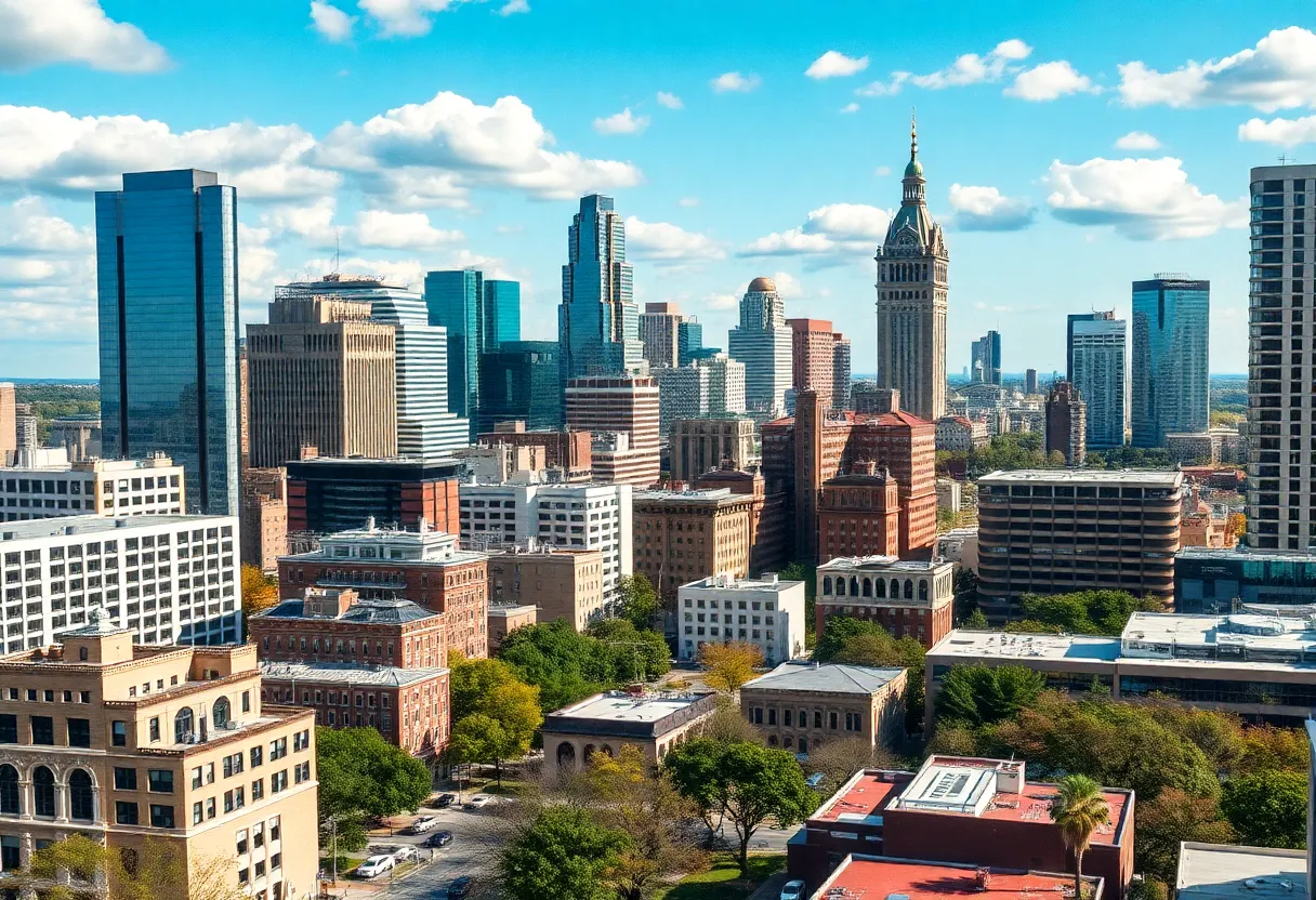 Urban landscape of Atlanta featuring real estate developments