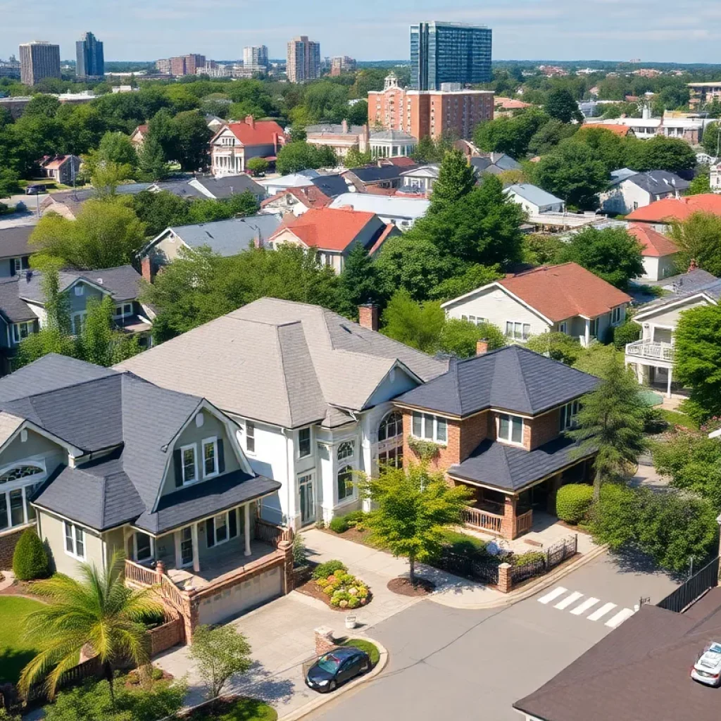 A view of Atlanta homes and neighborhoods representing the real estate market.